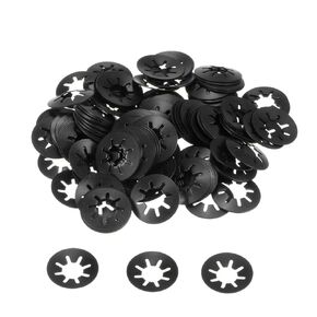 uxcell 150PCS 65Mn Steel Internal Tooth Starlock Push on Locking Washers M6 x 16mm Speed Clips Fasteners, Push Nut Washers
