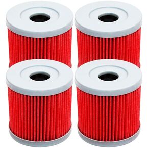 4 Pack Yerbay Compatible Motorcycle Oil Filter for Suzuki Z400 LTZ400 LT-Z400 LTZ 400 LTR 450 LTR-450 LTR450 1651029F00