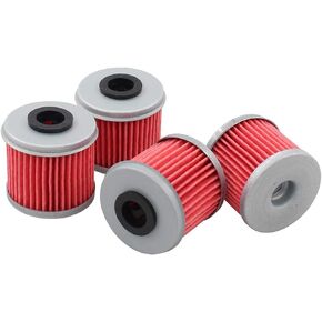 MOTOKU Pack of 4 Oil Filter for Honda TRX450ER TRX450R ATV CRF250R CRF250X CRF450R CRF450X CRF150R CRF150RB for Husqvarna TC250 TE250 TXC250 TE310
