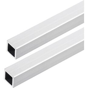 DMiotech 4Pack (15mm x 15mm x 1.5mm) 6063 Aluminum Square Tube 200mm Length Industry Metal Tubing for Machinery Frame Construction DIY Projects
