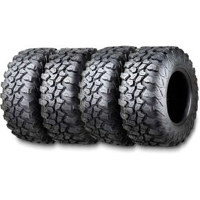 Set 4 FREE COUNTRY ATV UTV Tires 25X10R12 8PR Radial w/Side Scuff Guard 10354
