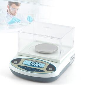 CGOLDENWALL Lab Scale 0.001g Analytical Balance Precision Electronic Scientific Scale 1mg Digital Jewelry Weighing Scale Calibrated 110V (500g, 0.001g)