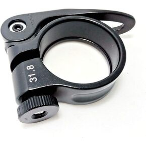 Bike Bicycle Quick Release Seat Post Clamp Aluminum Alloy 31.8MM/34.9MM Black/Red (black-31.8mm)