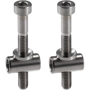 ACROPIX M5x40mm Silver Tone Universal Seatpost Cycling Screws Bike Bicycle Seatpost Clamp Tube Bolt Nut Washer - Pack of 2