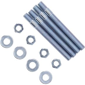Carburetor Carb Stud, 3.5in Carburetor Studs Set Metal Carb Mounting Stud Kit with Spacers for 5/16in Threads Intake Manifold Carburetor Studs Set