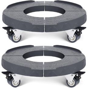 W B D WEIBIDA Trash Can Dolly Wheels Adjustable 15-19 Inch Round Dolly with 4 Wheels Drum Dolly Heavy Duty 440lbs Keg Dolly Large Barrel Dolly Multi Functional Rolling Dolly Cart Plant Dolly