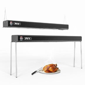 PYY 35 Inch Food Heat Lamp Aluminum Infrared Strip Heater Overhead Food Warmer Light Electric Commercial Grade for Restaurant Buffet Catering Kitchen 750W