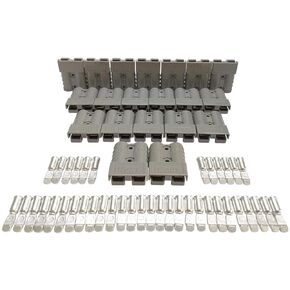 50Amp Power Connector Plug 50A Quick Connect Disconnect 600 V 10 Pairs(20pcs) for 50Amp Battery Connector(Grey, 8awg)
