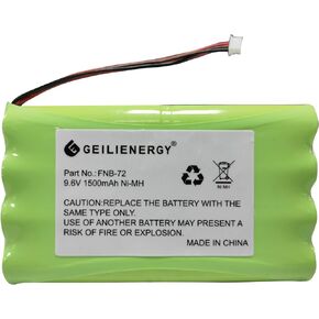 بطارية GEILIENERGY 9.6 فولت 1500 مللي أمبير في الساعة متوافقة مع Yaesu Vertex FT-817 FT-817ND، بديل لبطارية FNB-72 FNB-72x FNB-72xe FNB-72xh FNB-72xx FNB-85 وراديو ثنائي الاتجاه وبطارية جهاز اتصال لاسلكي (حزمة واحدة)