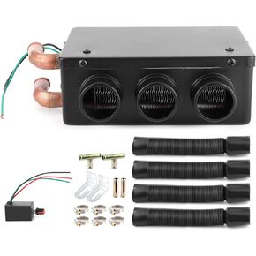 Portable Car Heater 12V 50W Car Defrost Defogger 3 Hole Winter Fast Heating Warmer Frost Removing Windscreen Fan Heater for Outdoor Travel Trip