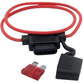 ZOOKOTO Inline Fuse Holder, 16 AWG Gauge Copper Wire Car Auto Blade Fuse Waterproof with 10 AMP Fuse