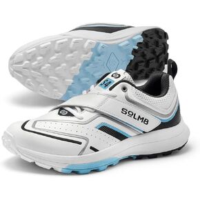 S4 Lightweight Cricket Shoes for Men Fast Strap Rubber Spikes, Water-Resistant Footwear for Outdoor and Field Sports with All Round Performance