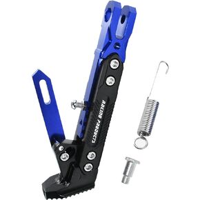 Motorcycle CNC Kickstand Adjust Tripod Holder Universal Aluminum Motor Scooter Modified Foot Side Stand Motorcycle Accessories (Black)