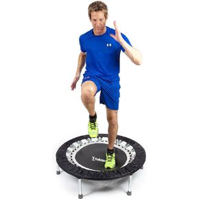 Maximus Pro Home Gym Rebounder Mini Trampoline 40'' + Handle Bar | Includes Workouts Online + DVD's | Adults Indoors | 150kg User Weight. Adult Exercise Trampoline | Already Assembled