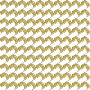 Leather Rope Clip, 100pcs Bronze Cylindrical Crimping Cord Crimps 9x13mm String Leather Cord Fastener for Leather Tassel Bracelet Necklace Jewelry Making