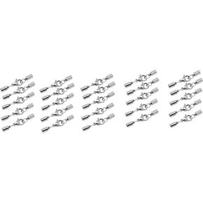 Mandala Crafts Cord End Cap for Jewelry Making, Kumihimo End Caps 3mm 25 Sets with Lobster Clasps from Stainless Steel