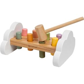 Pearhead Celebration Montessori Birthday Cake Toy Set, Wooden Play Toys for Developmental Learning, Play Kitchen Sets for Toddlers Ages 3+ Years, Pretend Play Food Sets, 14 Piece Wooden Play Toy Set