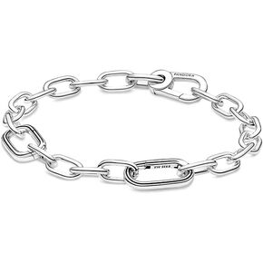 Link Chain PANDORA ME Bracelet - Features 2 Connectors - Charm Bracelet for Women - Gift for Her - Sterling Silver 19 Cm in Saudi Arabia