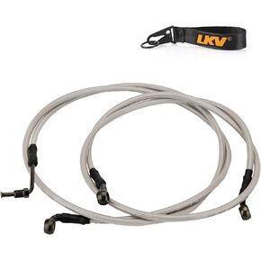 LKV RZR 800 Extended Front Rear Brake Lines 1068 Stainless Steel Braided Line Compatible with Polaris RZR 800/ S 800/4 800/ XP 900/570/ XP 4 900