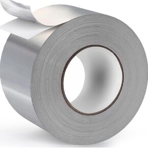 2 Inch x 28YD - 3.9 Mil Professional Aluminum Foil Tape with Strong Adhesive, Heavy Duty Metal Duct Tape, Heat Resistant HVAC Tape, Silver Insulation Tape