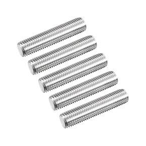 MECCANIXITY Fully Threaded Rod M6 x 50mm 1mm Thread Pitch 304 Stainless Steel Right Hand Threaded Rods Bar Studs 5 Pack