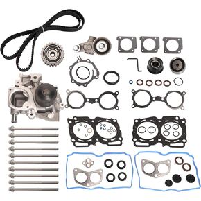 Engine Timing Belt Kit with New Water Pump+Head Gasket Set+Head Bolt Set, For Subaru Forester/Impreza/Legacy/Outback 2.5L 2006-2011#OE TCKWP304A WP304K1C TKF006 TKF-006 AWK1309 HS26415PT-1 ES72212