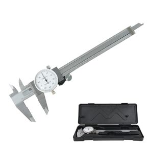 Dial Caliper Shockproof Dial Caliper Precision Caliper with Watch 0-6" Range, 0.001" Resolution 6 Inch with 0.001" Precision Calipers 4-Way Measurement with Plastic Case