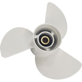 13 1/2x15-K Boat Motor Aluminum Propeller 6E5-45947-00-EL - Compatible with Yamaha Outboard Engines 60HP 70HP 75HP 80HP 85HP 90HP 115HP 130HP 15 Tooth-RH - Aluminum Outboard Propeller