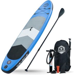 Karaden Designs Stand Up Paddle Board with SUP Accessories - Inflatable 10ft 6in, for Paddleboarding, Surfing, Fishing - Portable Blow Up Board, Tripple fins, Paddle, Leash, Air Pump and Backpack