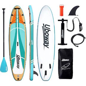 Inflatable Stand Up Paddle Board: Uboway 10' /11' Paddleboard Inflatable Ultra-Light with Premium Sup & Backpack Accessories for All Skill Levels, Non-Slip Deck, Dry Bag & Hand Pump, Sup for Adults