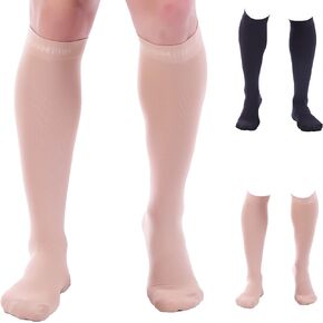 Doc Miller Closed Toe Compression Socks for Women and Men, 30-40 mmHg Medical Compression Socks