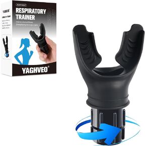 Breathe Trainer,Muscle Trainer,Portable Adjustable Trainer for Oral and Muscular Exercise - Suitability Running Daily Fitness Training, Easy to Clean,Clean for All Adults（Black）