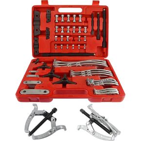 Gear Puller Set 2/3 Jaw Puller Bearing Puller Kit 3",4",6 ",8 "Pulley Puller Tool Dual Hole Adjustable Gear Hub Pulley Puller Reversible Jaws Wheel Hub Removal Tool For Ball Races/Flywheels/Sprockets