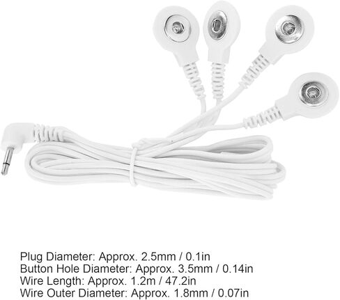 10 قطع من أسلاك تدليك عشرات - BesCable بزاوية تيار مستمر 2.5 مم إلى 3.5 مم موصل كبس سلك كهربائي من الرصاص لآلة تدليك عشرات الرقمية in Kuwait