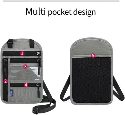Travel Neck Pouch Neck Wallet with RFID Blocking Passport Holder Travel Pouch Neck Wallet Family Passport Holder Organizer Case (red) in Saudi Arabia