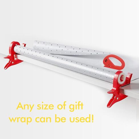 Pack of Clips for Various Types of Paper with Built-in Tape Dispenser and Littel elf Wrapping Paper Cutter. Comes with 2 Tools to Hold The Wrapping Paper with Holder and Clips, for Different Places.… in Saudi Arabia