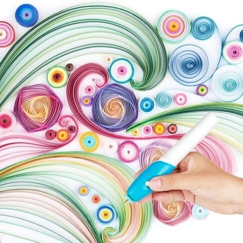 2 in 1 Quilling Slotted Tool Paper Rolling Electric Pen, E11 Electric Quilling Pen, Electric Quilling Slotted Tool Automated Paper Rolling Curling Pen in Saudi Arabia