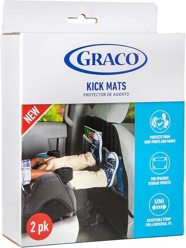 Graco Deluxe Backseat Car Organizer, Kick Mats Back Seat Protector with Tablet Holder, Cup Holders and Convenient Storage Pockets, Waterproof Nylon in Saudi Arabia