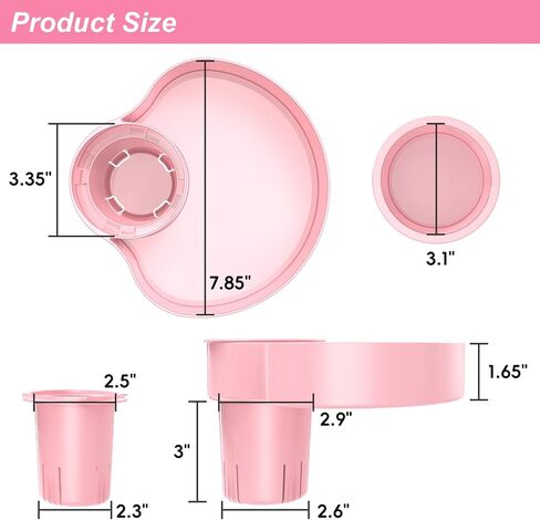 Kids Car Seat Tray, Travel Trays for Kids with Car Cup Holder, Toddlers Road Trip Essential, Travel Snacks Food Plate for Stroller, Boosters, and Anywhere with a Cup Holder Tray-Pink in Saudi Arabia