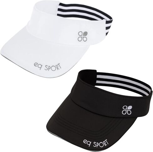 أقنعة خفيفة الوزن للنساء والرجال، قبعة واقية من الشمس للجري والجولف والتنس والركض والشاطئ والمشي لمسافات طويلة (1 أبيض، 1 أسود) in Kuwait