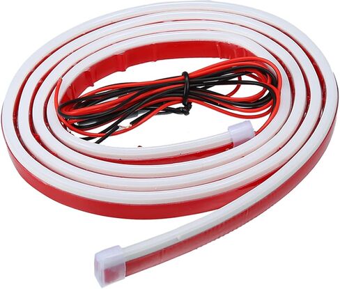 شريط إضاءة لغطاء السيارة العالمي Motoforti، شريط إضاءة LED 216، شريط إضاءة للجري أثناء النهار، 71 بوصة، لأضواء لوحة الترخيص للجري النهاري، جل السيليكا، أبيض in Kuwait