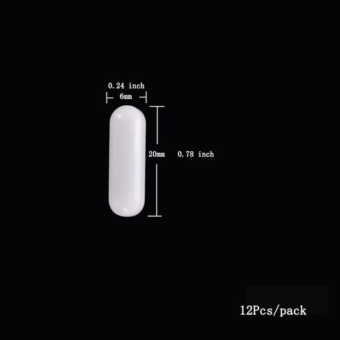 12 قطعة PTFE قضيب تحريك مغناطيسي، محرك مغناطيسي خلاط تحريك القضبان 10 مم/0.39 بوصة in Kuwait