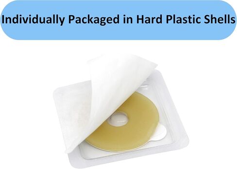 Elastic Moldable Ostomy Barrier Rings- Outer Diameter 2" (48mm) 4mm Thickness -Ostomy Supplies Non-Leaking Seal for Stoma, Sting-Free Hydrocolloid Skin Barrier Extender Ring for Colostomy Bags, 10PCS in Kuwait
