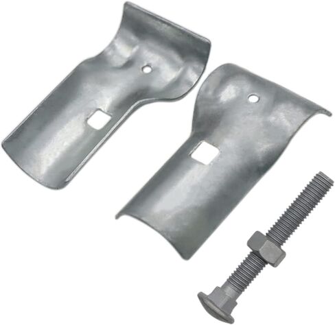 4 قطع 1-3/8"X1-3/8" سلسلة ربط السور T المشبك، نهاية السكك الحديدية T المشبك/لوحة T المشابك، مشابك السياج الفولاذية المجلفنة مع البراغي والصواميل in Kuwait