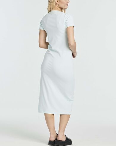 3 Pack: Women's Ribbed Jersey Crew Neck Short Sleeve Midi Length Dress with Side Slit in Saudi Arabia