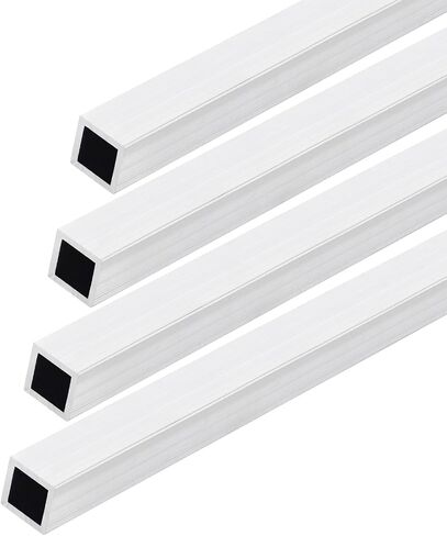 DMiotech 4Pack (15mm x 15mm x 1.5mm) 6063 Aluminum Square Tube 200mm Length Industry Metal Tubing for Machinery Frame Construction DIY Projects in Saudi Arabia