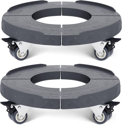 W B D WEIBIDA Trash Can Dolly Wheels Adjustable 15-19 Inch Round Dolly with 4 Wheels Drum Dolly Heavy Duty 440lbs Keg Dolly Large Barrel Dolly Multi Functional Rolling Dolly Cart Plant Dolly in Saudi Arabia