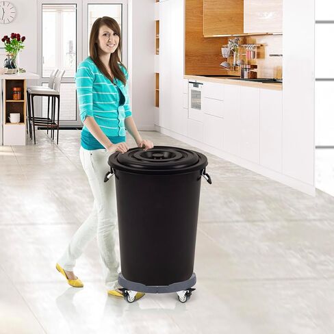 W B D WEIBIDA Trash Can Dolly Wheels Adjustable 15-19 Inch Round Dolly with 4 Wheels Drum Dolly Heavy Duty 440lbs Keg Dolly Large Barrel Dolly Multi Functional Rolling Dolly Cart Plant Dolly in Saudi Arabia