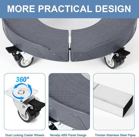 W B D WEIBIDA Trash Can Dolly Wheels Adjustable 15-19 Inch Round Dolly with 4 Wheels Drum Dolly Heavy Duty 440lbs Keg Dolly Large Barrel Dolly Multi Functional Rolling Dolly Cart Plant Dolly in Saudi Arabia