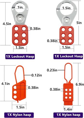 The Boviisky Lockout Tagout Kit Electrical Loto - Safety Padlock, Lockout hasp, Clamp on Circuit Breaker Lockout, Lockout Tagout Tag and Zip Tie. in Saudi Arabia